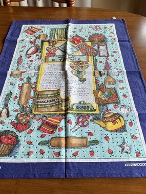 Beautiful Italian kitchen Tea towel. New never used.